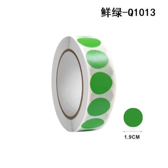 AURARMLET 5 Rolls Colored Dot Stickers Round Color Coding Labels Classroom Must Haves Circle Dots Labels Price Stickers For Office Classroom Decor Papers Green