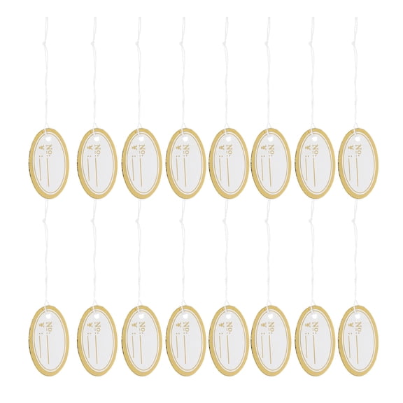 AURARMLET 500Pcs Kraft Paper Tags with String Writable Hanging Price Labels for Jewelry Displays and Retail Packaging