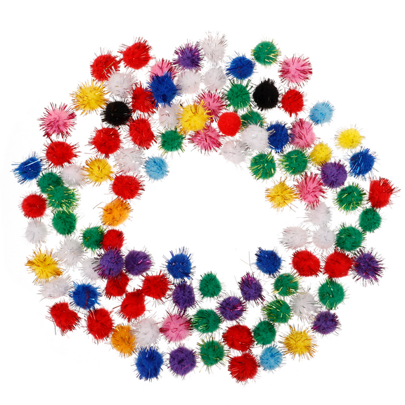 AURARMLET 500pcs DIY Crafts Fluffy Balls for Small Craft Pompoms School Projects Decorations
