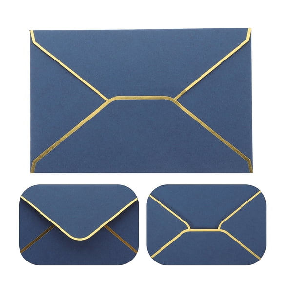 AURARMLET 50Pcs Blue Decorative Invitation Envelopes Paper Smooth Surface for Wedding Events