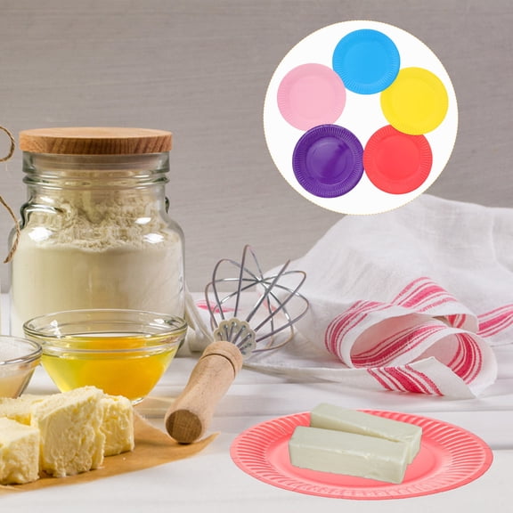 AURARMLET 50Pcs Color Paper Plates Disposable Food Safe Paper for Wedding Party Gatherings