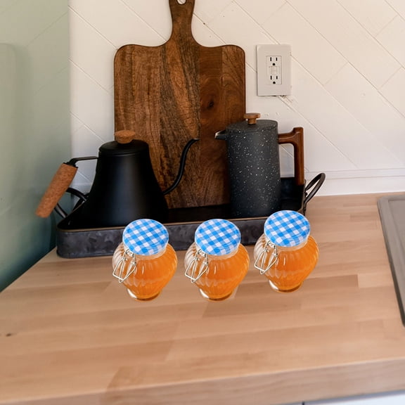 AURARMLET 50Pcs Reusable Sky Blue Iron Jar Lids with Airtight Seal for Jam and Food Storage