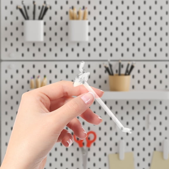 AURARMLET Transparent Plastic Hook Display Board 50Pcs for Tool Organization