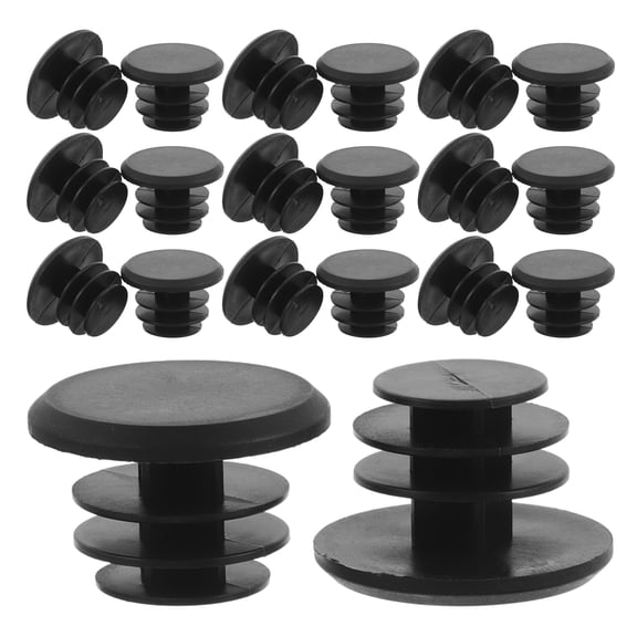 AURARMLET 50Pcs Black Plastic Handlebar End Caps for Road and Mountain Bikes