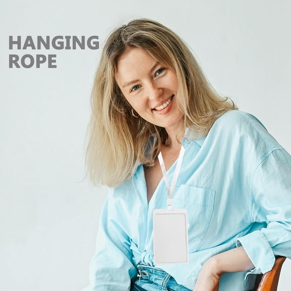 AURARMLET 50Pcs White Neck Ribbon Lanyards for Id Cards Badges and Multi-Purpose Hanging