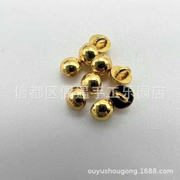 AURARMLET Durable Golden Zinc Alloy Mushroom Dome Buttons for DIY Sewing Projects