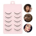 thumbnail image 1 of AURARMLET 5Pairs Black 3D Eyelashes Multi Layer Reusable False Lashes for Dramatic Eye Decoration, 1 of 8