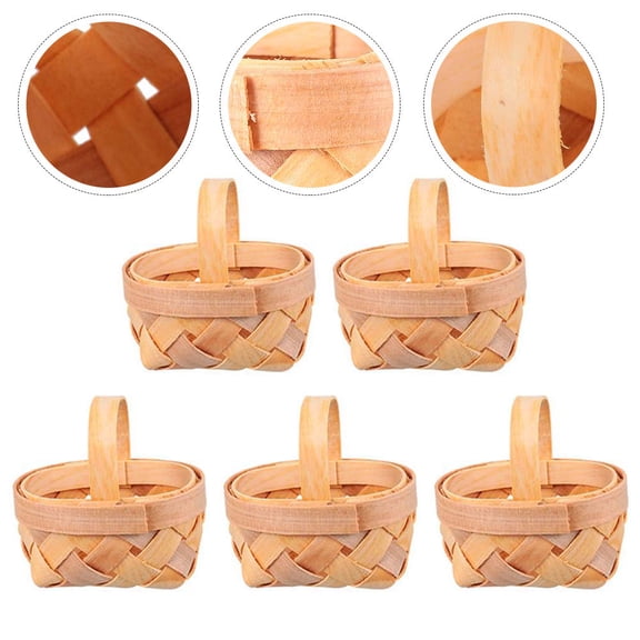 AURARMLET 5Pcs Decorative Baskets Synthetic Materials Organizer Baskets for Families
