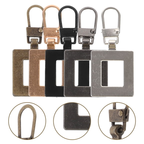 AURARMLET 5Pcs Detachable Zipper Pull Assorted Color Iron Tool-free Installation For Gym Bags