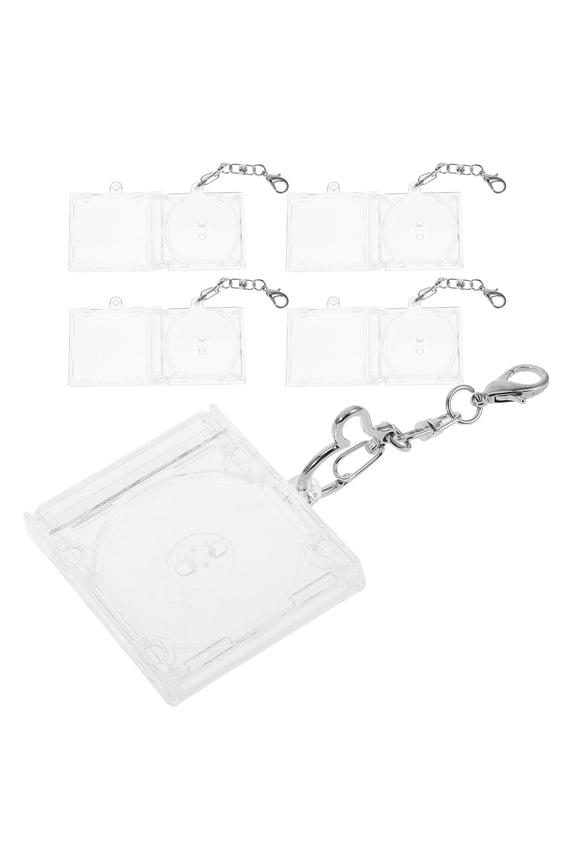 5-Pack Acrylic Disc Case Keychains, Music Fan Accessories, Decorative and Functional Key