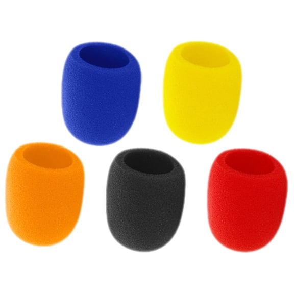 AURARMLET 5Pcs Universal Mic Covers Soft Sponge Windshield for Handheld Microphones