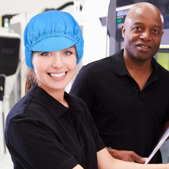 AURARMLET Set of 5 Polyester Anti-Static Work Hats for Industrial and , Safety Headwear