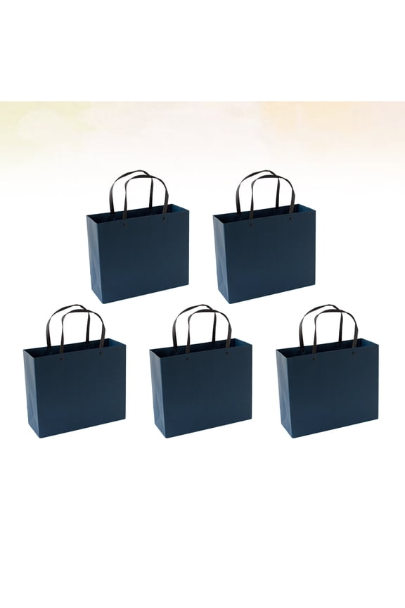 Handbag Blue Paper Bag for Storage Use Comfortable Handle