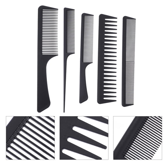 AURARMLET 5Pcs Rat Tail Comb Professional Carbon Fiber Hairdressing Set for Various Hairstyles