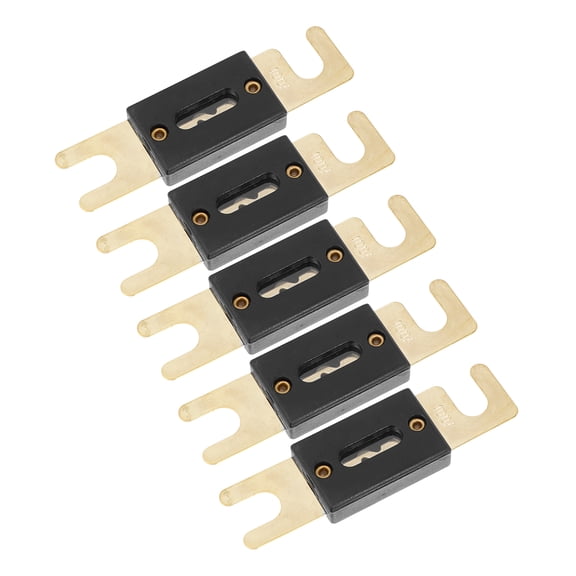 AURARMLET 5Pcs Rectangular Inline Fuse Gold Plated for Amplifiers Electrical Equipment Protection 3.1x0.9in