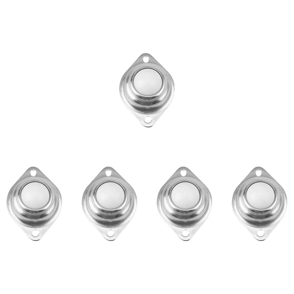 AURARMLET 5Pcs Silver Nylon Ball Transfer Units Mini Caster Wheels 1.97X1.18X1.18 In
