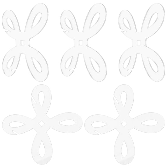 AURARMLET 5Pcs Small Clear Yarn Bobbins Durable Acrylic Spools for Knitting Weaving and Sewing