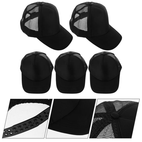AURARMLET 5-Pack Sublimation Blank Baseball Caps for Men and Women, Custom Outdoor Hats for Parties and Everyday Wear