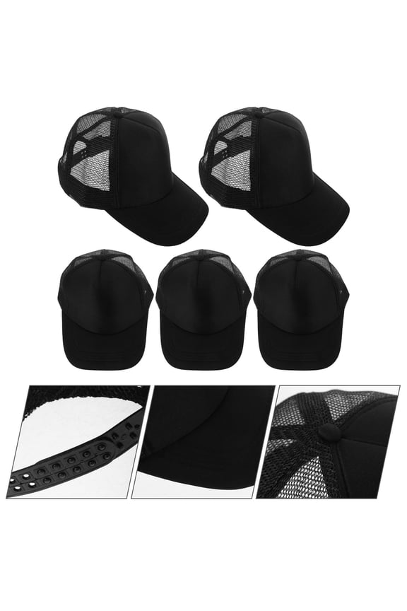 5-Pack Sublimation Blank Baseball Caps for Men and Women, Custom Outdoor Hats for Parties and Everyday Wear