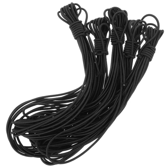 AURARMLET 5Pcs Black Latex Trampoline Replacement Net Cord Parts Elastic Trampoline Accessories