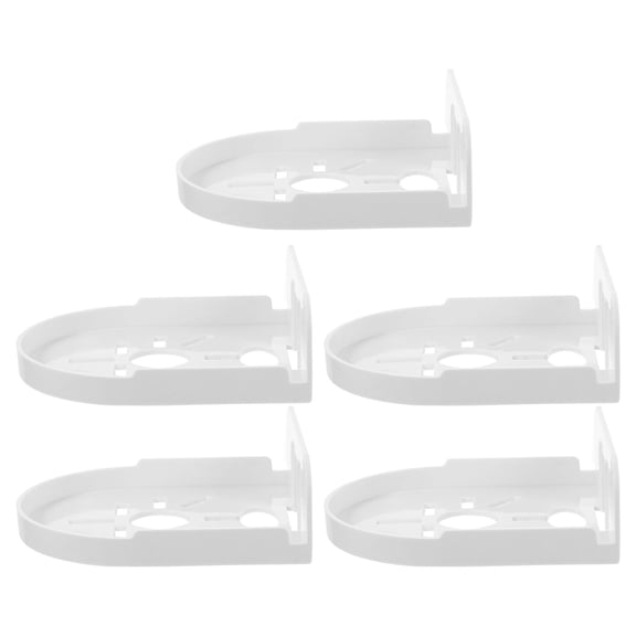 AURARMLET 5Pcs Floating White Wall Shelf for Security Cameras and Speakers