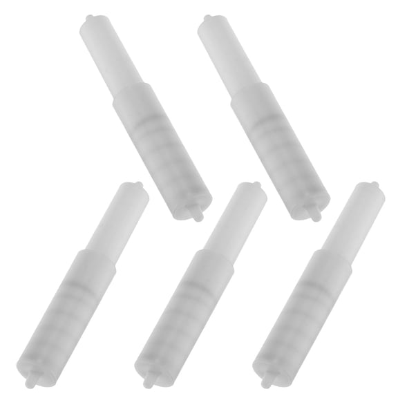 AURARMLET 5-Pack White Plastic Spring-Loaded Paper Roller Replacement Rod for Toilet Tissue Holder