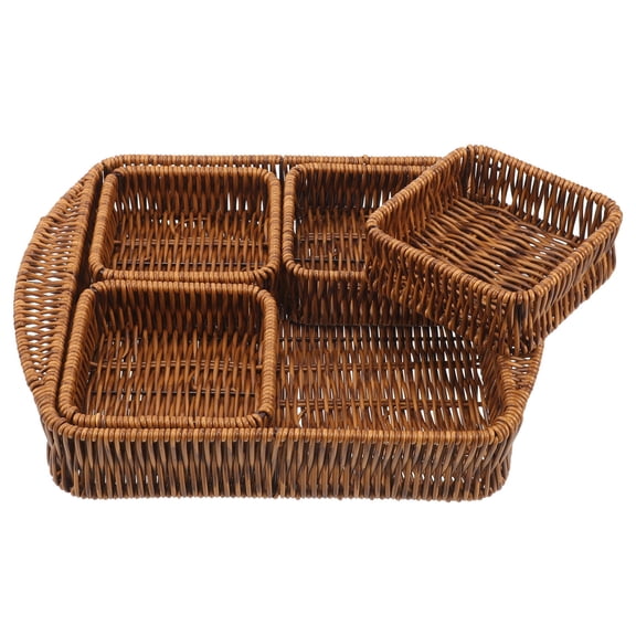 AURARMLET Woven Storage Basket Set for Home Organization, PP Material, Multi-Purpose Storage Solution