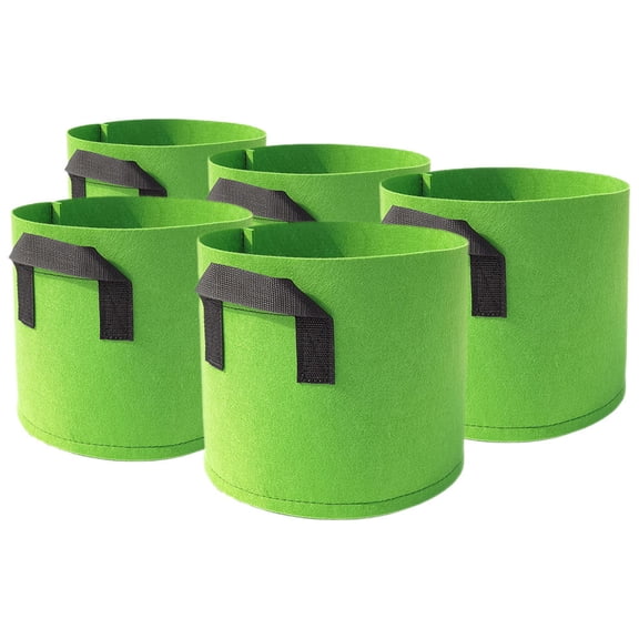 AURARMLET 5pcs Nonwoven Potato Grow Bags Light Green for Farmers in Community Area