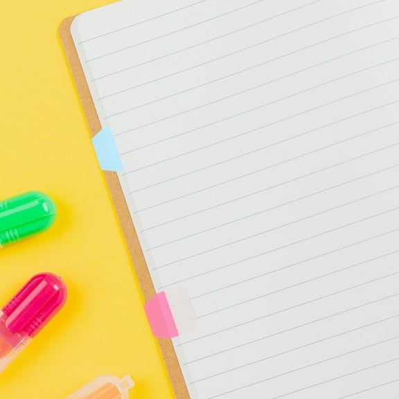 AURARMLET 600Pcs Vibrant Colored Sticky Tabs with Unique Shapes Writable Book Index Tabs for Study and Work