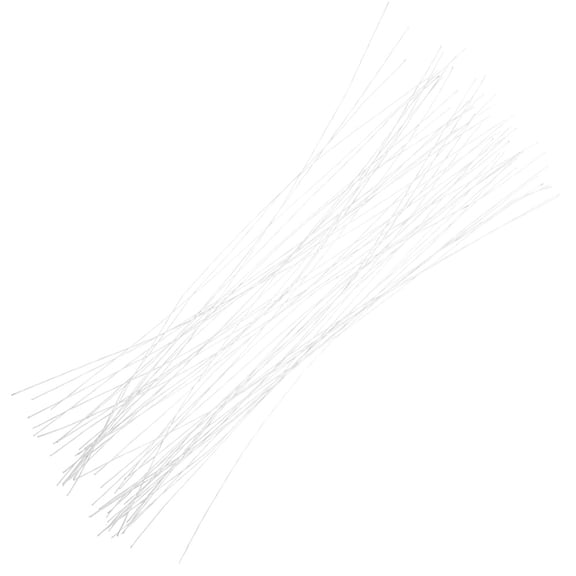 AURARMLET 60Pcs Decorative Floral Stems White Paper Flower Rods for Wedding Bouquet Making