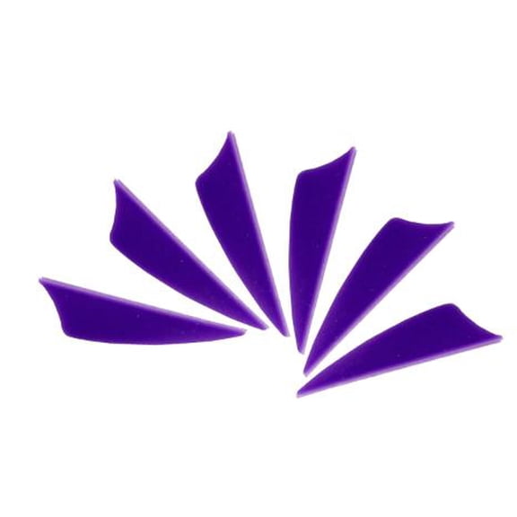 AURARMLET Universal Fit Purple Plastic Fletchings for Archery Use 60Pcs