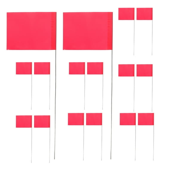 AURARMLET 60Pcs Red Irrigation Marker Flags with Weather Resistant Material for Lawn Sprinkler and Warning Use