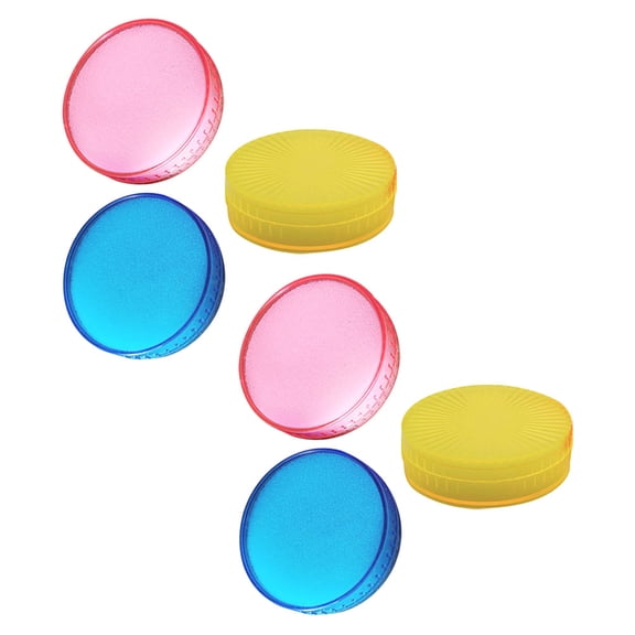 AURARMLET 6PCS Finger Moistener Set for Office and Craft Use, Assorted Colors, Round Sponge Design for Easy Grip