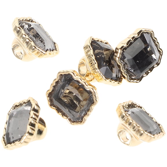 AURARMLET Retro Hollow Sewing Button Metal Buttons Gold 6Pcs