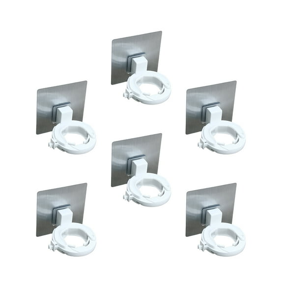 AURARMLET 6Pcs Bottle Hangers Self Adhesive Bathroom Bottle Rack Plastic for Homeowners