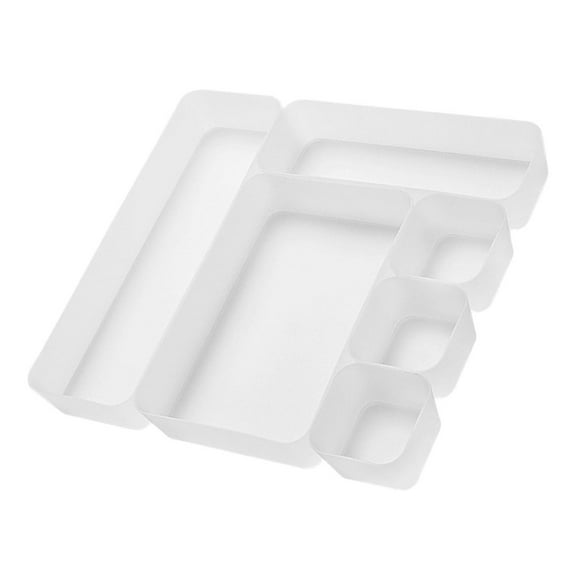 AURARMLET 6Pcs Sundries Sorting Boxes for Cabinet and Desk Drawers 34x11.2x5cm