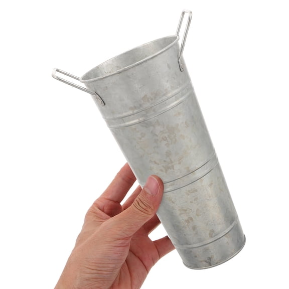 AURARMLET 6-Pack Vintage Galvanized Buckets with Handles Rustic Flower Pots for Indoor Outdoor Garden Decor