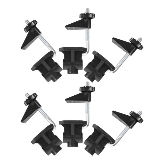 AURARMLET 6-Pack Metal Desk Light Clamps with Hexagonal Lock for Secure and Stable Lamp Mounting