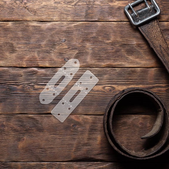 AURARMLET 6pcs Belt Positioning Template Set Transparent PVC Crafting Hole Templates for Sewing and Projects