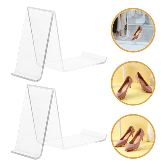 AURARMLET Set of 6 Clear Floating Shoe Shelves Organizer with Transparent Design for Retail Store Display and Home Use