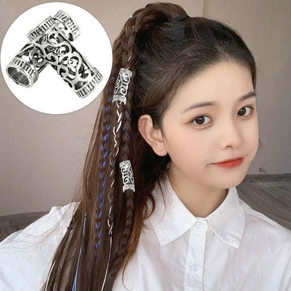 AURARMLET 6pcs Dreadlock Hair Charms Alloy Beads for Girls Women Party Accessories