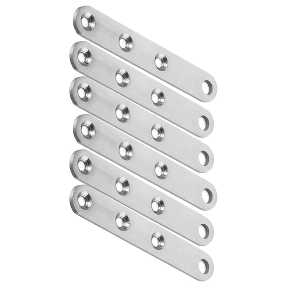AURARMLET 6pcs Hidden Door Hinges Stainless Steel Hinge Flat for DIY Enthusiasts