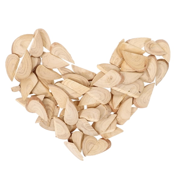 AURARMLET 70 Pieces Beige Wood Slices for Rustic Wedding Decor, Table Centerpieces, Crafting and Accessories