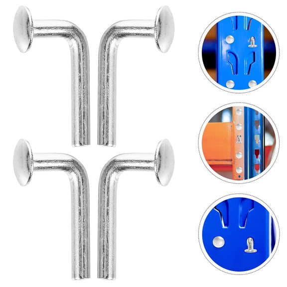 AURARMLET 70pcs Pallet Racking Accessories Drop Pin Silver Galvanized Iron Stability for Warehouse Safety