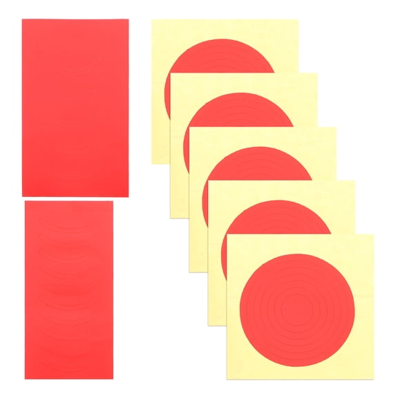 AURARMLET 7Pcs Reflective Pressure Gauge Labels Circle Shape for Equipment Maintenance