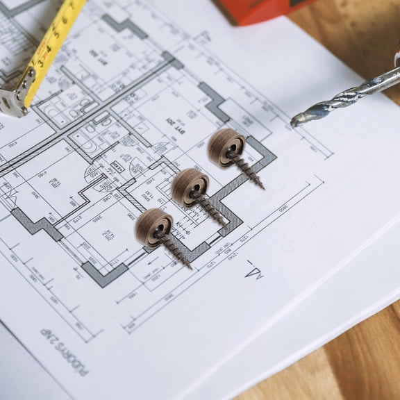 AURARMLET 8Pcs Brass Mirror Screws with Decorative Covers for Secure Glass Fastening