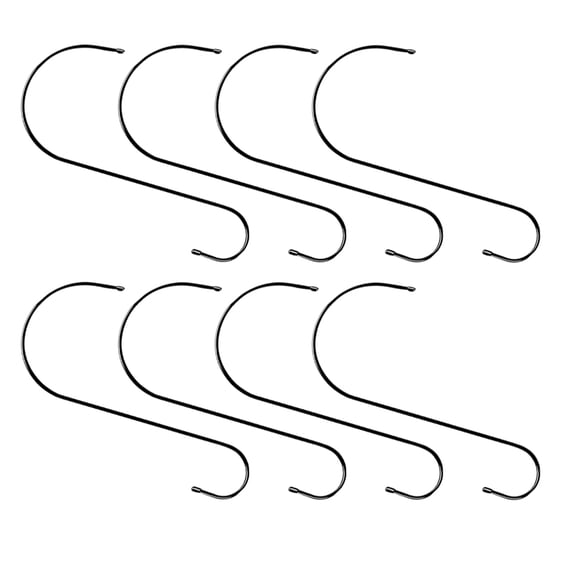 AURARMLET Set of 8 Iron Hanging Hooks for Garden, Outdoor Decoration, Plants, Tools, and Home Organization