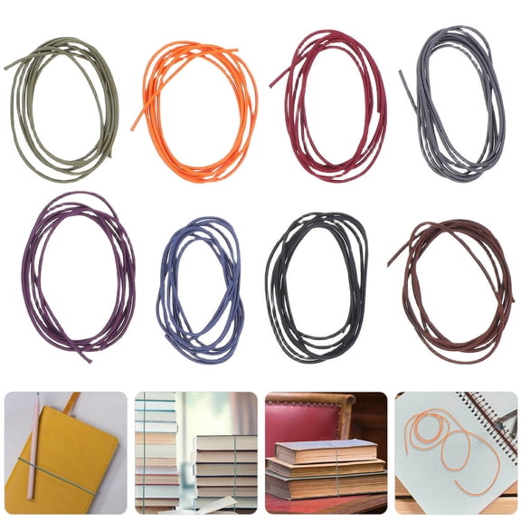 AURARMLET 8Pcs Elastic Notebook Bands Nylon Closure Straps for Travel Planners Journals Organization