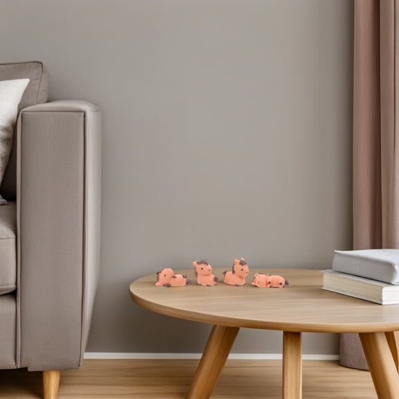 AURARMLET 8-Piece Resin Standing Horse Statues for Tabletop Decor Modern Desktop Animal Figurines Collectors