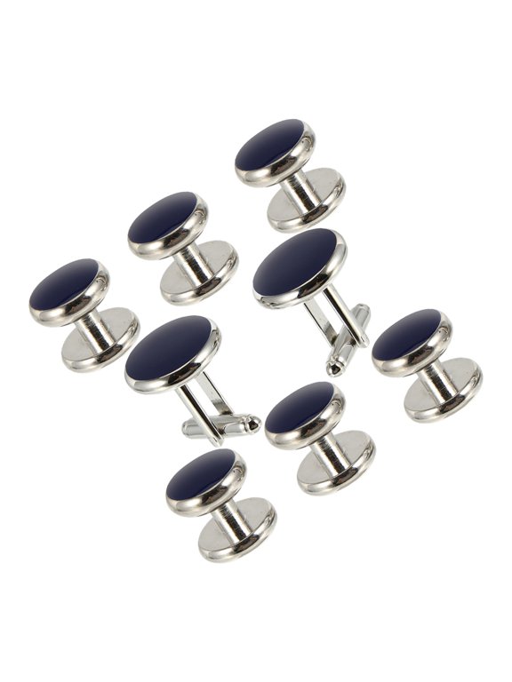 8Pcs Shirt Studs with Copper Construction and Formal Style for Formal Suits